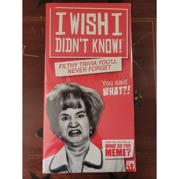 I Wish I Didn't Know! The Filthy Trivia Adult Party Card Game What Do You Meme? - Picture 1 of 2